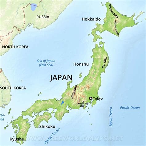 Japan map .
